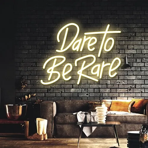 Dare to Be Rare Neon Sign - Webcam Covers Now