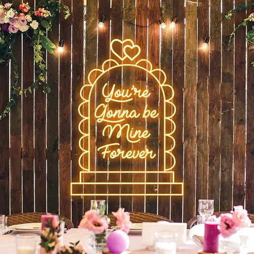 You're Gonna Be Mine Forever Neon Sign - Webcam Covers Now