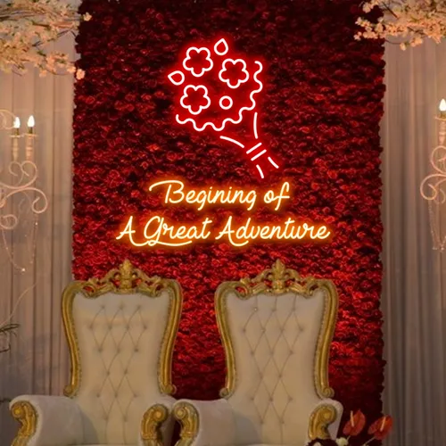 Beginning of a Great Adventure Neon Sign - Webcam Covers Now