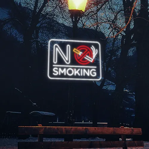 No Smoking Neon Sign - Webcam Covers Now