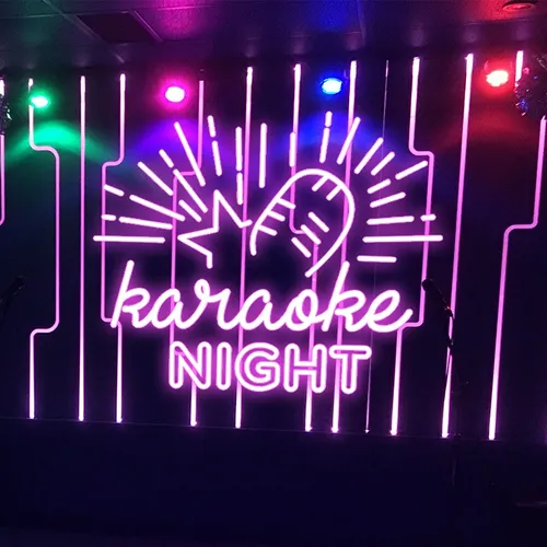 Karaoke Night Neon Sign - Webcam Covers Now