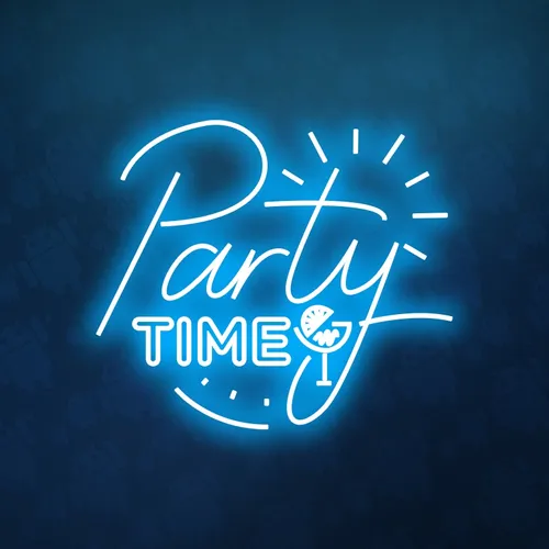Party Time Neon Sign - Webcam Covers Now
