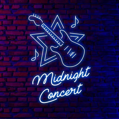 Midnight Concert Neon Sign - Webcam Covers Now