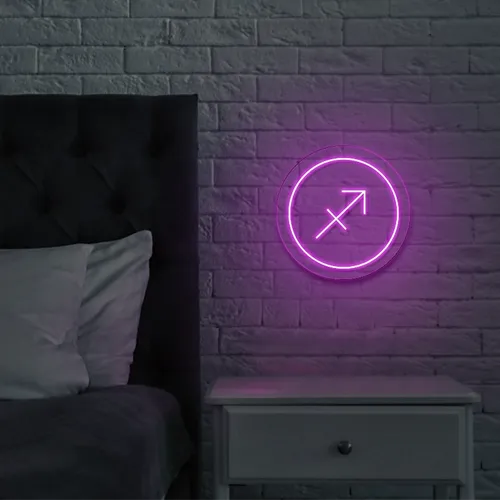 Sagittarius Neon Sign - Webcam Covers Now