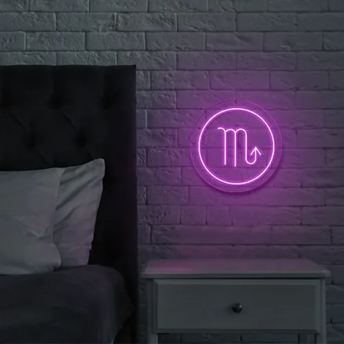Scorpio Neon Sign - Webcam Covers Now