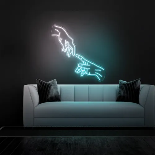 Hands Of God Neon Sign - Webcam Covers Now