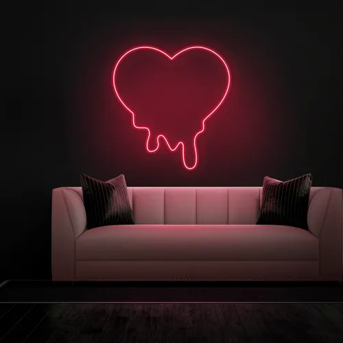 Melting Heart Neon sign - Webcam Covers Now