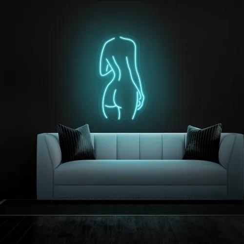 Sexy Silhouette Neon Sign - Webcam Covers Now