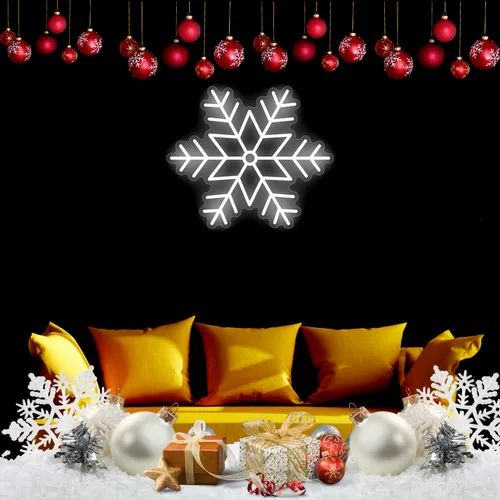 Snowflakes Neon Sign - Webcam Covers Now