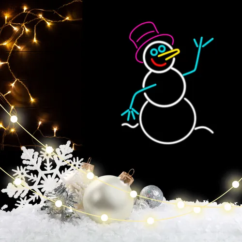 Frosty The Snowman Neon Sign - Webcam Covers Now