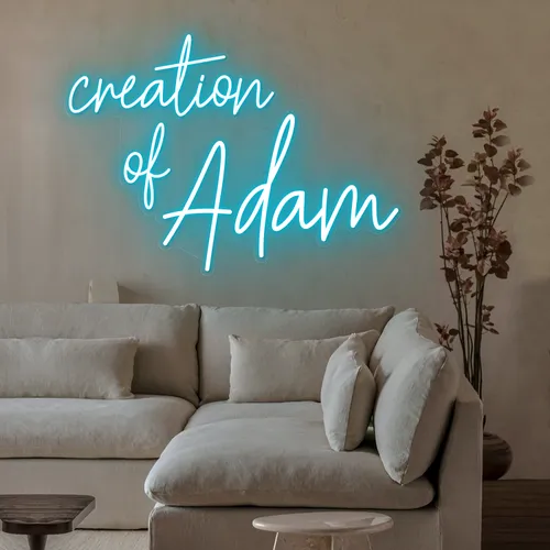 Creation Of Adam Neon Sign - Webcam Covers Now