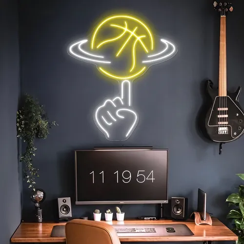 Ball Toss Neon Sign - Webcam Covers Now