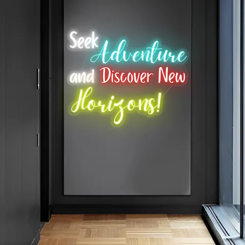 Seek Adventure Neon Sign - Webcam Covers Now