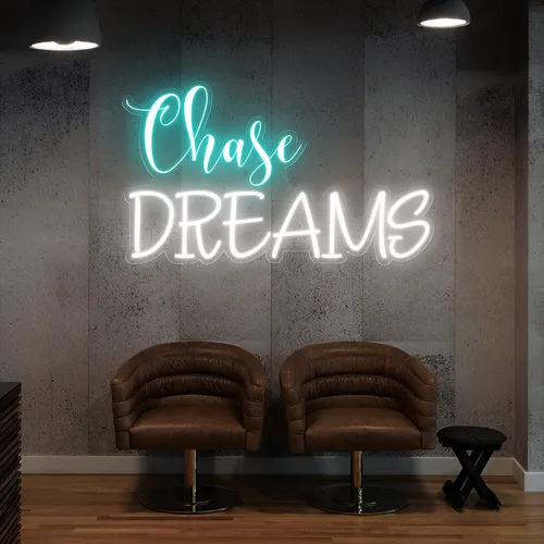 Chase Dreams Neon Sign - Webcam Covers Now