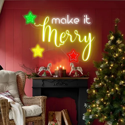 Make it Merry Neon Sign - Webcam Covers Now