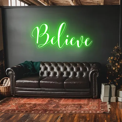 Believe Neon Sign - Webcam Covers Now
