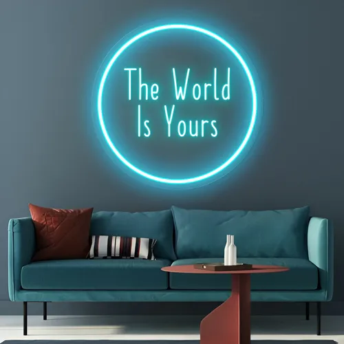 The World Is Yours LED Neon Sign - Webcam Covers Now