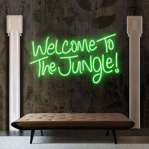 Welcome To The Jungle LED Neon Sign - Webcam Covers Now