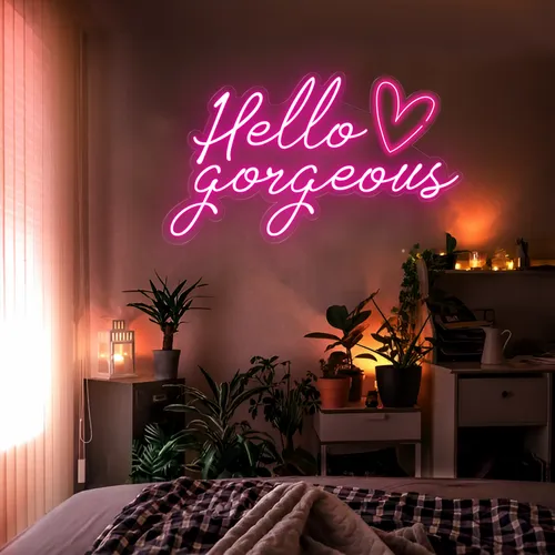 Hello Gorgeous LED Neon Sign - Webcam Covers Now