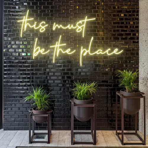 This Must Be The Place LED Neon Sign - Webcam Covers Now