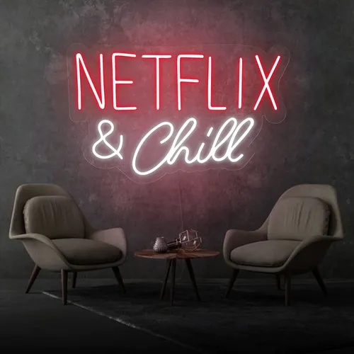 Netflix and Chill Neon Sign - Webcam Covers Now