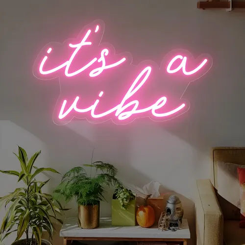 It's a Vibe Neon Sign - Webcam Covers Now