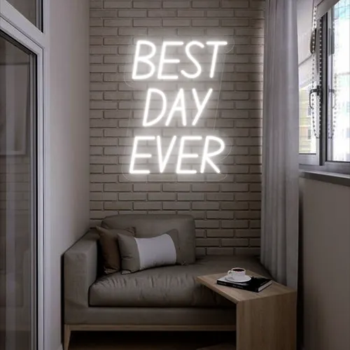 Best Day Ever Neon Sign - Webcam Covers Now