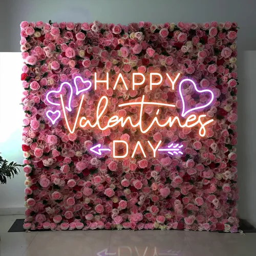 Happy Valentines Day Neon Sign - Webcam Covers Now