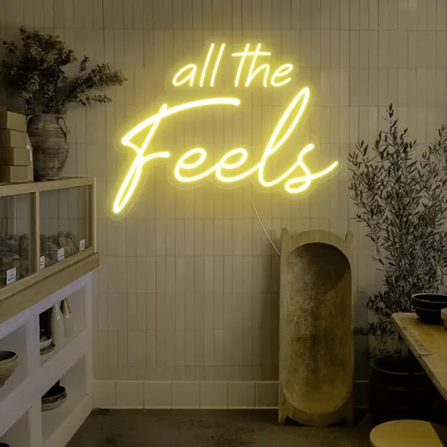 All The Feels Neon Sign - Webcam Covers Now