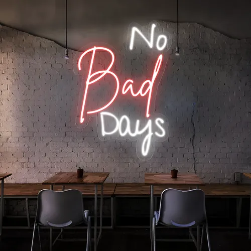 No Bad Days Neon Sign - Webcam Covers Now