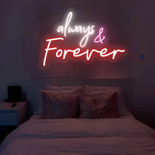 Always And Forever Neon Sign - Webcam Covers Now