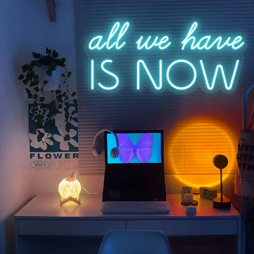 All We Have is Now Neon Sign - Webcam Covers Now