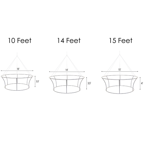 Custom Tapered Circle Personalized Trade Show Hanging Signs - Webcam Covers Now