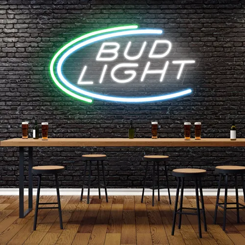 Bud Light Neon Sign - Webcam Covers Now