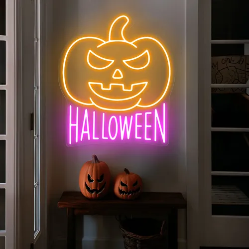 Halloween Neon Sign - Webcam Covers Now