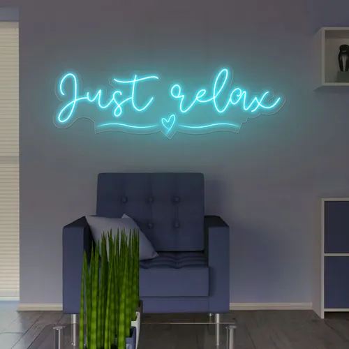 Just Relax Neon Sign - Webcam Covers Now