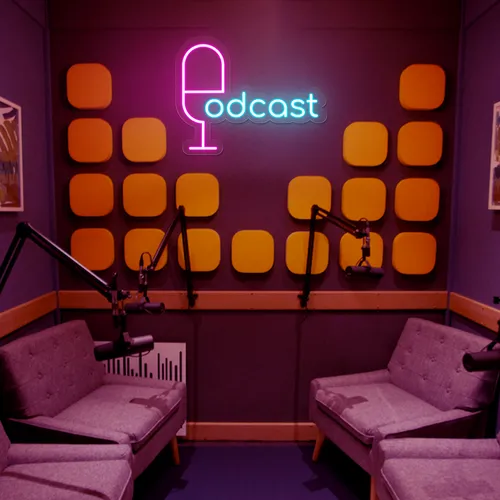 Cool Podcast Neon Sign - Webcam Covers Now