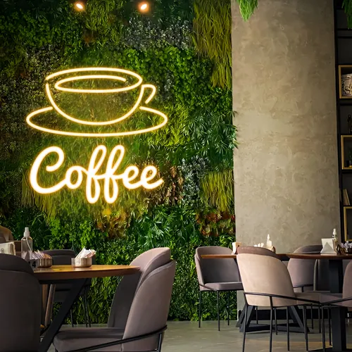 Brew & Glow Coffee Neon Sign - Webcam Covers Now