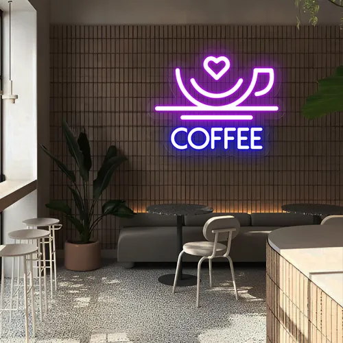 Charm with Love Coffee Neon Sign - Webcam Covers Now