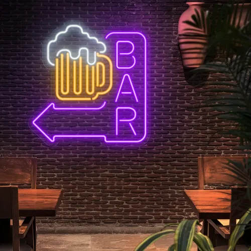 Beer Jug Bar Neon Sign - Webcam Covers Now
