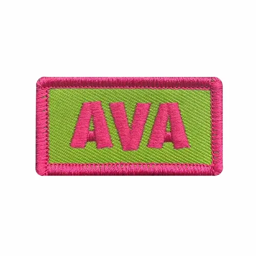 Pink and Green Ava Name Patch - Webcam Covers Now