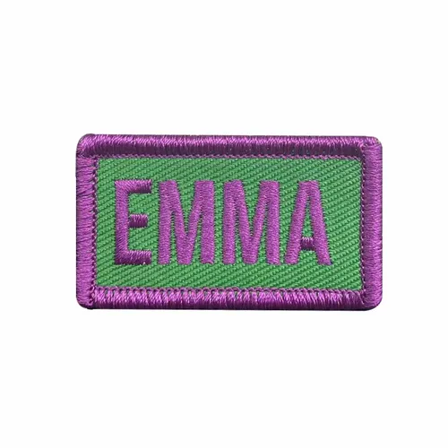 Purple and Green Emma Name Patch - Webcam Covers Now