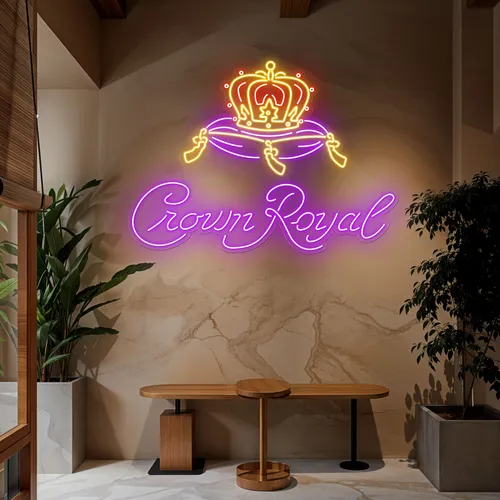Crown Royal Neon Sign - Webcam Covers Now