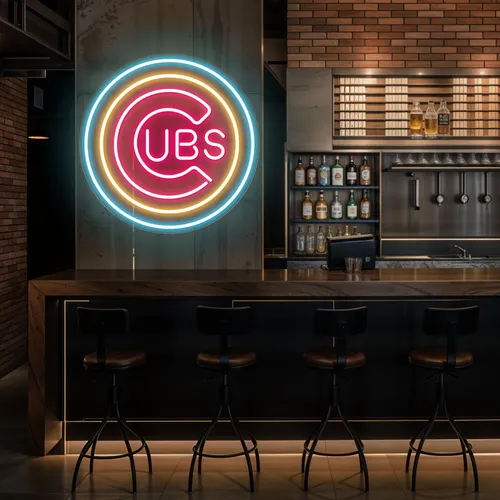 Cubs Neons Sign - Webcam Covers Now