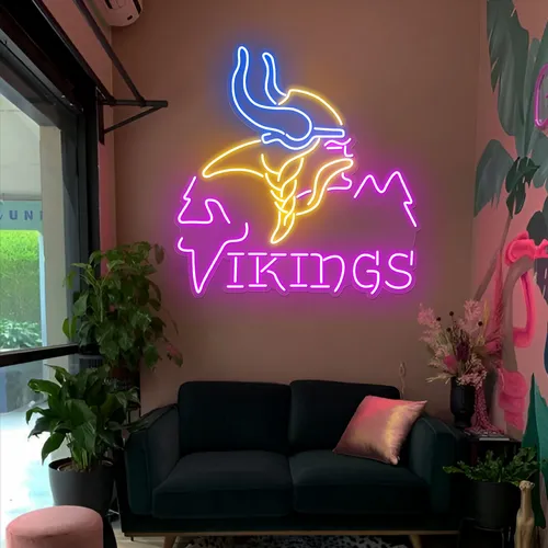 Vikings Neon Sign - Webcam Covers Now