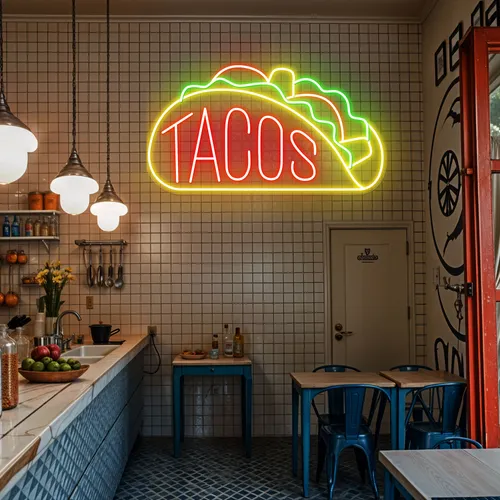 Neon Taco Sign - Webcam Covers Now