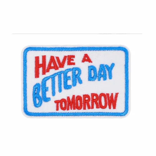 Red and Blue Have a Better Day Tomorrow Patch - Webcam Covers Now