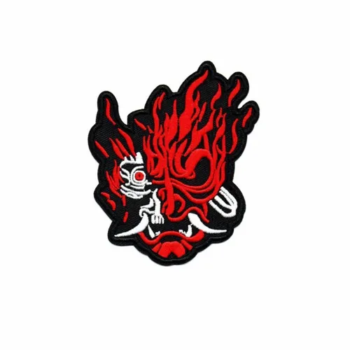 Red and White Oni Patch - Webcam Covers Now