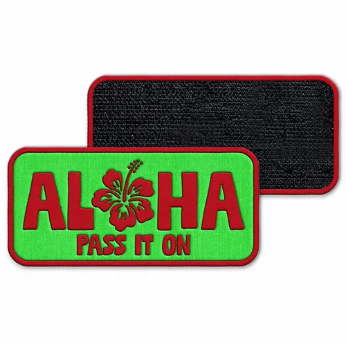 Rectangle Aloha Velcro Patch - Webcam Covers Now