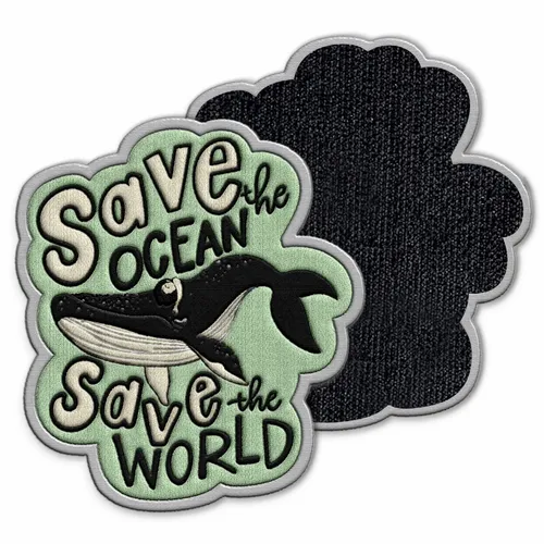 Save the Ocean Velcro Patch - Webcam Covers Now